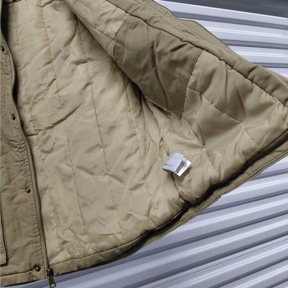 Wenven Mens Medium Canvas Utility Vest Khaki Warm Work Outdoor Jacket Gorpcore - Picture 5 of 10